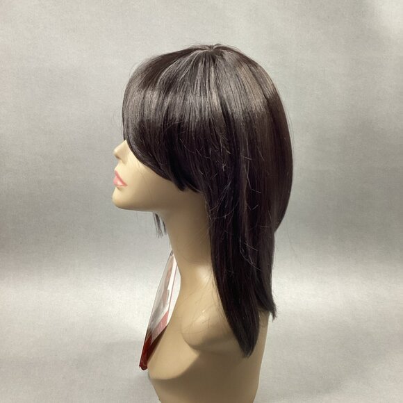 Camel Straight #2 Darkest Brown Remi Quality Full Wig Curl Safe - Picture 5 of 9